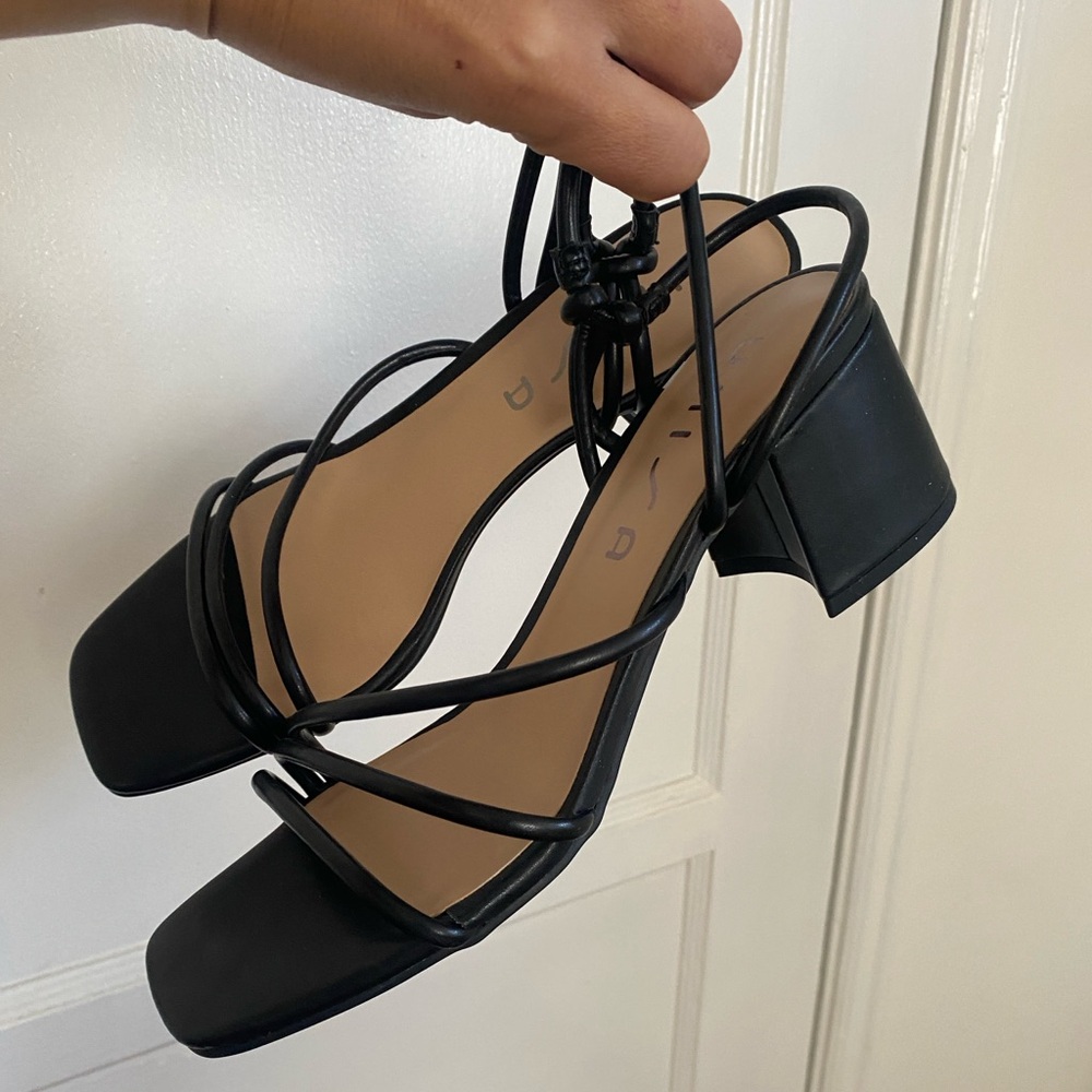 Strappy black sandals
